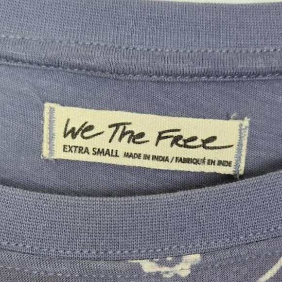 FREE PEOPLE WTF dusk to dawn tee top Sz XS - Picture 7 of 8